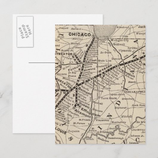 Karte Wabash Bahn (Vorne/Hinten)