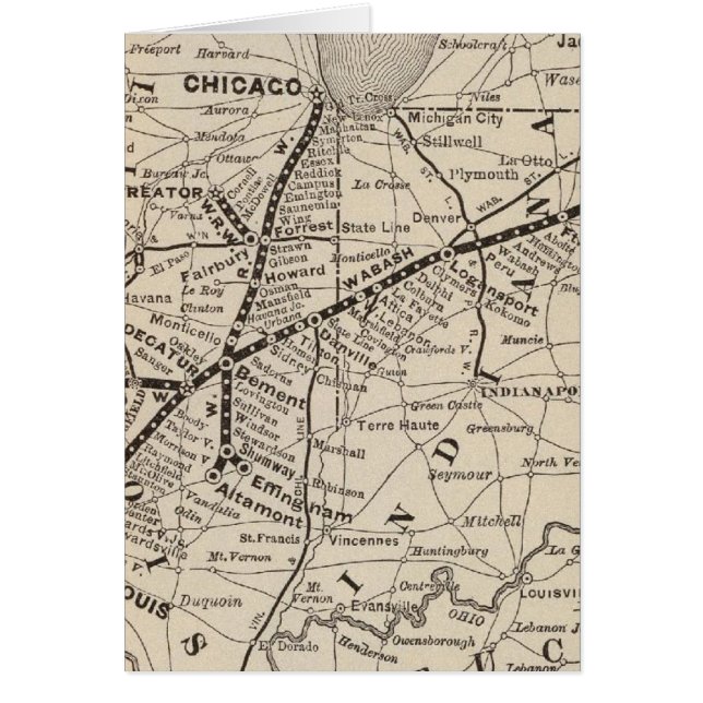 Karte Wabash Bahn (Vorne)