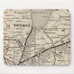 Karte Wabash Bahn Mousepad
