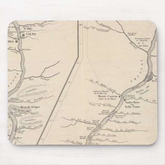 Karte, während der Uruguay Top 2 Mousepad (Vorne)