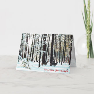 Karte, Weihnachten, Neues Jahr, Urlaub - Hirsch Feiertagskarte