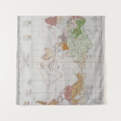 Karte, welche die Sprachen der Welt zeigt Wandteppich (Vorderseite (Horizontal))