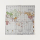 Karte, welche die Sprachen der Welt zeigt Wandteppich (Vorderseite)