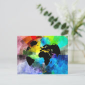 Karte "Welt gehört dem, der sie das dürfen". (Stehend Vorderseite)