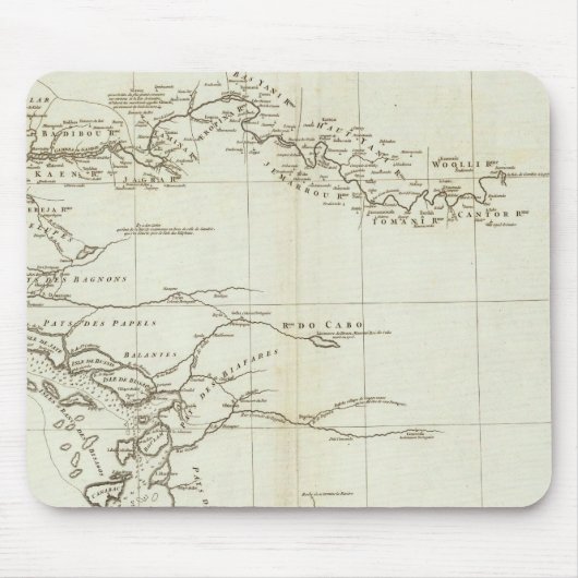 Karte Westafrikas Mousepad (Vorne)