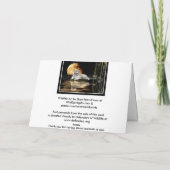 Karte "WHITE TIGER Earth Day gefährdete Arten" (Rückseite)