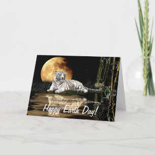 Karte "WHITE TIGER Earth Day gefährdete Arten"