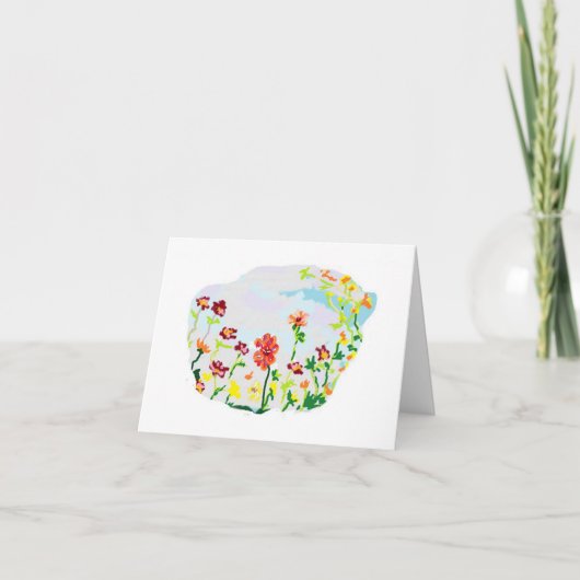 Karte : Wilde Blume im Land (Vorderseite)