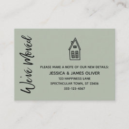 Karte "Wir haben uns bewegt" mit/ Kleines Haus Zei