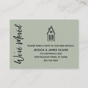 Karte "Wir haben uns bewegt" mit/ Kleines Haus Zei