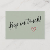 Karte "Wir haben uns bewegt" mit/ Kleines Haus Zei (Rückseite)