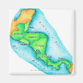 Karte Zentralamerikas Magnet (Vorne)