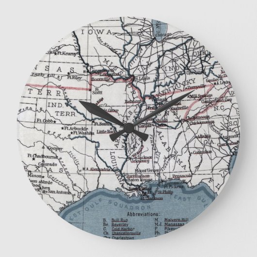 KARTE: ZIVILER KRIEG, 1861 GROßE WANDUHR (Vorderseite)