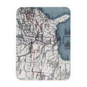 KARTE: ZIVILER Krieg, 1861 Magnet (Vertikal)