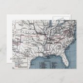 KARTE: ZIVILER Krieg, 1861 Postkarte (Vorne/Hinten)