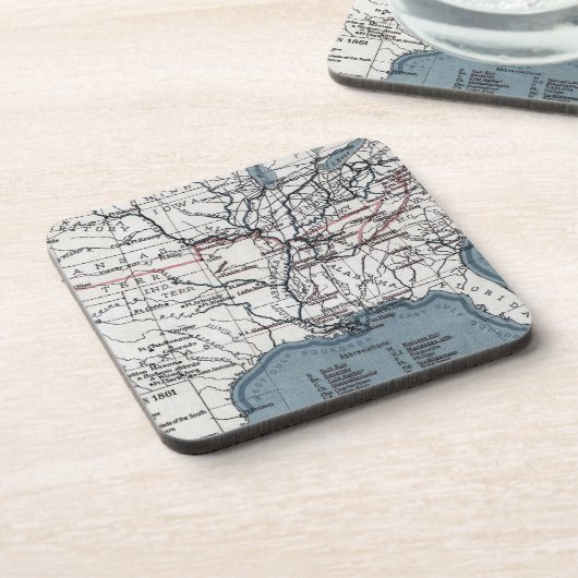 KARTE: ZIVILER KRIEG, 1861 UNTERSETZER (Linke Seite)