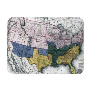 KARTE: ZIVILER Krieg, 1864 Magnet