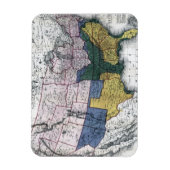 KARTE: ZIVILER Krieg, 1864 Magnet (Vertikal)