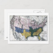 KARTE: ZIVILER Krieg, 1864 Postkarte (Vorne/Hinten)