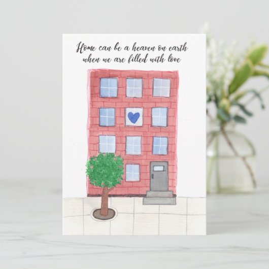Karte "Zuhause kann ein Himmel auf Erden sein" (Stehend Vorderseite)