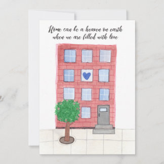 Karte "Zuhause kann ein Himmel auf Erden sein"