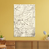 Karte Zululand mit den angrenzenden Grenzen 2 Leinwanddruck (Insitu (Wohnzimmer))