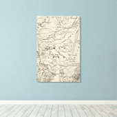 Karte Zululand mit den angrenzenden Grenzen 2 Leinwanddruck (Insitu (Holzboden))