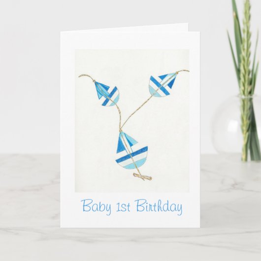 Karte zum 1. Geburtstag des Babys (Vorderseite)