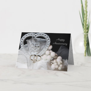 Karte zum 25. Hochzeitstag