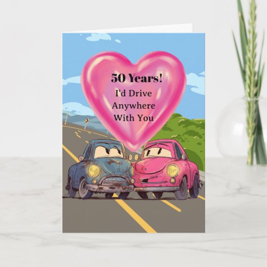 Karte zum 50. Hochzeitstag (Vorderseite)