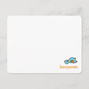 Karte zum Dankeschön für Cartoon-Silly-Duckies-Bab