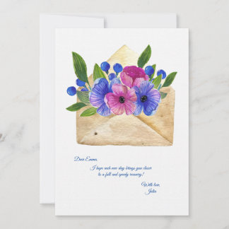Karte zum Gesundwerden mit Blumen