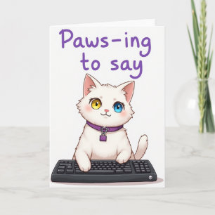 Karte zum Muttertag mit der Aufschrift 'Pawsing To