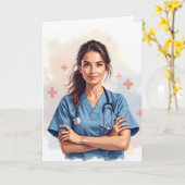 Karte zum Nurses-Week-Jubiläum (Gelbe Blume)