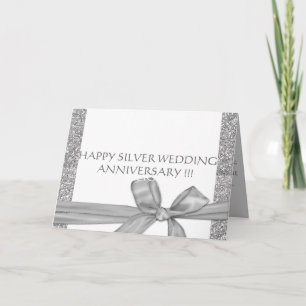 Karte zum silbernen Hochzeitstag