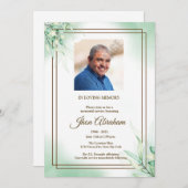 Karte zur Ankündigung von Blumenbeerdigungen (Vorne/Hinten)