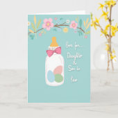 Karte zur Ankunft eines wertvollen Babys (Gelbe Blume)
