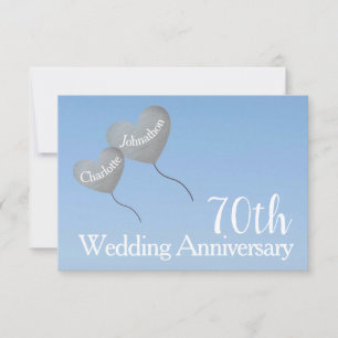 Karte zur Antwort für den 70. diamantenen Hochzeit