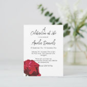 Karte zur Erinnerung an das Leben mit einer roten  (Stehend Vorderseite)