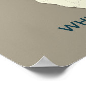 Karte zur Migration von Weißstorchen - Minimalisti Poster (Ecke)