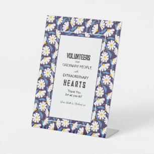Karte zur Navy Floral Volunteer Appreciation Week Sockelschild