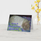 Karte: Zurück auf Füßen bald! Karte (Gelbe Blume)