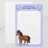 Kartei Pferd Briefpapier (Vorne/Hinten)