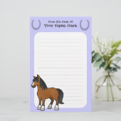 Kartei Pferd Briefpapier (Stehend Vorderseite)