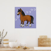 Kartei Pferd Poster (Küche)