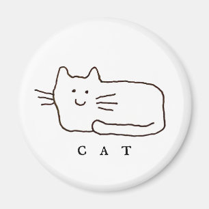 Karteikarte Cartoon-Katze Magnet