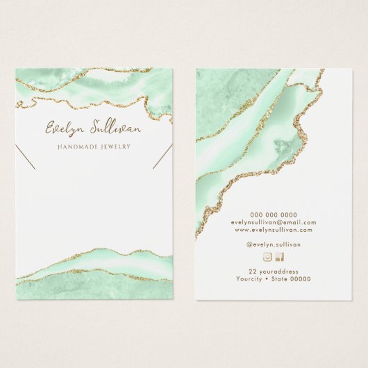 Karteikarte für die Halskette (Vorne & Hinten)