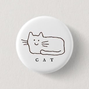 Karteikarte Katzen-Strichzeichnung Button