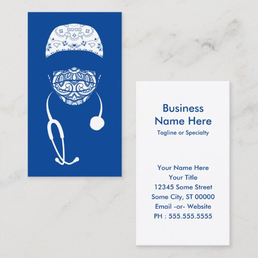 Karteikarte Visitenkarte (Vorne/Hinten)