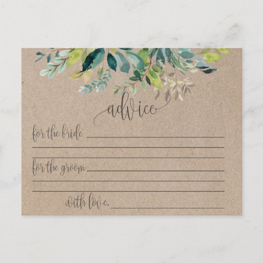 Karteikarten für die Foliage Hinweiskarte (Vorderseite)